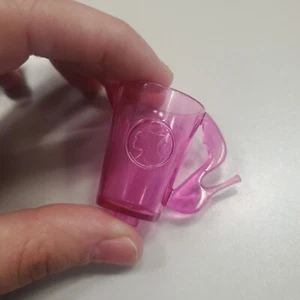 Barbie Doll Replacement Modern Snap On Dollhouse Clear Pink Sweet Tea Pitcher  - Picture 1 of 3
