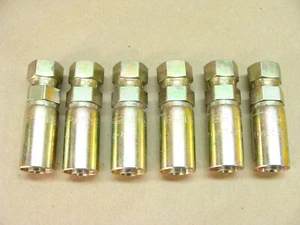 NEW lot of 6 PARKER PARFLEX 10655-8-8 hydraulic hose crimp fitting JIC swivel - Picture 1 of 8