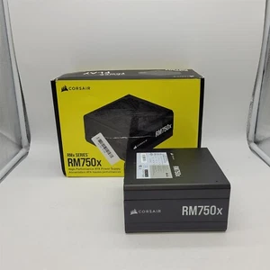 CORSAIR RM750x Fully Modular ATX Power Supply 80 PLUS Gold - Black -NOT WORKING- - Afbeelding 1 van 5