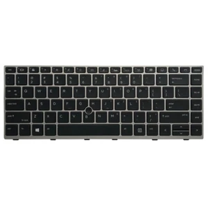 NEW For HP EliteBook 840 G5 846 G5 745 G5 Keyboard Silver Frame Point Backlit - Afbeelding 1 van 14