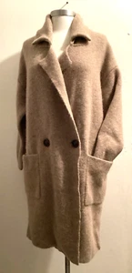 Michelle Mason beige  Alpaca wool long cozy sweater sz M petit. - Picture 1 of 5