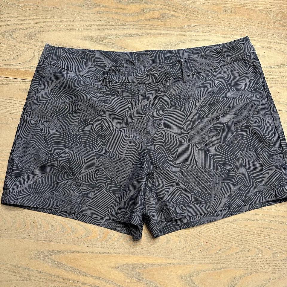 Pantalones Cortos de Golf Nike Flex Dri Fit 4.5" Para Mujer 14 Gris Abstracto Geométrico 884930-011 Foto 1 de 4