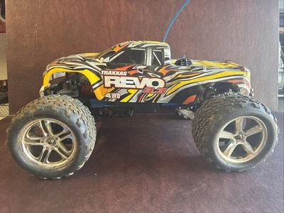 Traxxas Gas Revo 3.3 4WD OFF ROAD TRUCK Untested For Parts - Image 1 of 4