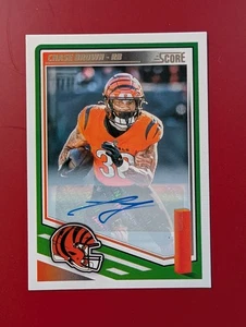 Score 2025 Chase Brown Auto Cincinnati Bengals - Foto 1 di 1