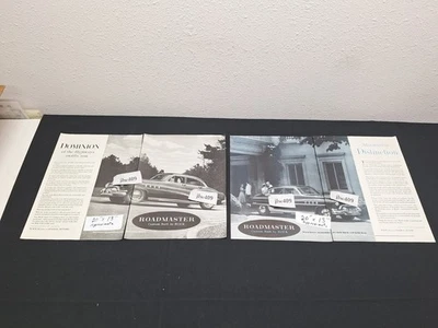 2 Vintage 1951 BUICK ADS Original Print Ad Literature - Image 1 of 3