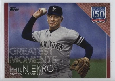 2019 Topps Update 150 Years of Professional Baseball Red /10 Phil Niekro HOF - Image 1 of 2