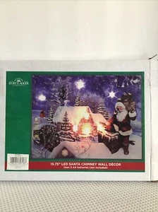 Kurt Adler Santa's World LED Santa Chimney Lighted Wall Decor - 15.75" Canvas - Picture 1 of 4
