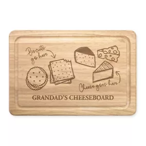 Personalised Cheese Goes Here Cheese Board Rectangular Wooden Chopping Custom - Picture 1 of 1