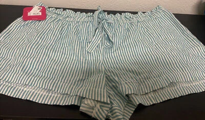 🍒 Ingrid & Isabel Tie-Front Pull-On Maternity Shorts White Striped XXL - Image 1 of 4