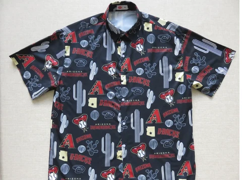 Arizona AZ Diamondbacks Dbacks Hawaiian Shirt Golf Camp Father Button SGA XL New Cover