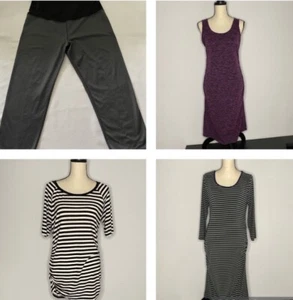Maternity Lot Size Medium Dresses Top & Crop Leggings (4 pieces) - Picture 1 of 11