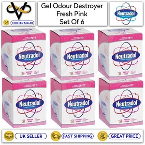 Neutradol Gel Odour Destroyer Super Fresh Pink Last 90 Days Pack of 6 - Picture 1 of 1