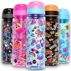 Fringoo Kids Water Bottle with Straw 650ml with Carry Handle Leak-Proof BPA Free - Picture 1 of 45