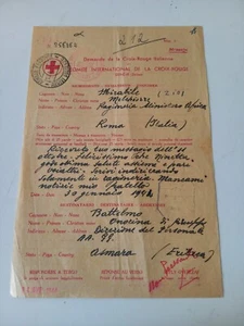MESSAGGIO CROCE ROSSA RSI ERITREA 1944 - Foto 1 di 1