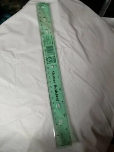 Green Ruler See Thru Ruler 1 ft 12 Inch/30 cm Shatter Resistant NEW Ships FREE - Picture 1 of 3