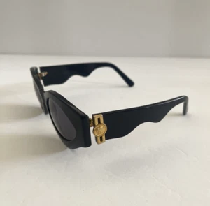 Vintage Gianni Versace Medusa Black Sunglasses - Picture 1 of 19