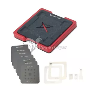 BGA Reballing Schablone Full Set für EMMC/EMCP/UFS BGA153 Martview RB-01 + Halter - Bild 1 von 8