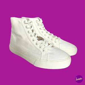 Levi's Herren Square High Top Sneaker, robustes Canvas, offwhite, UK 10 / EU 44 - Bild 1 von 5