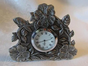 LENOX   KIRK  STEIFF  PEWTER  CLOCK,  NEW BATTERY - Picture 1 of 5