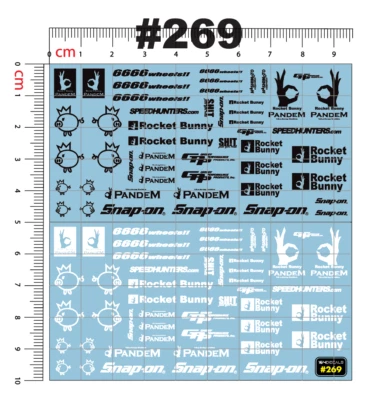 Pandem Water Slide Decal White Toner  1/24 - 1/28 RC Model Dicast Hot!!! #269 - Image 1 of 4