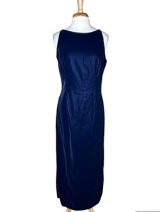 Jessica McClintock Gunne Sax Vintage Velvet Dress Blue Size 13/14 Large Prom 90s - Picture 1 of 6