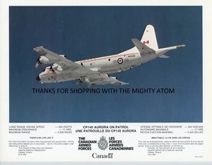 1980s CANADIAN ARMED FORCES AIR FORCE RCAF CP140 AURORA MARITIME PATROL AIRCRAFT - Bild 1 von 1