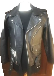 Nueva Chaqueta de Motocicleta para Hombres Talla M L Cuero Genuino con Etiqueta 6ta Engranaje Forro con Cremallera - Imagen 1 de 15