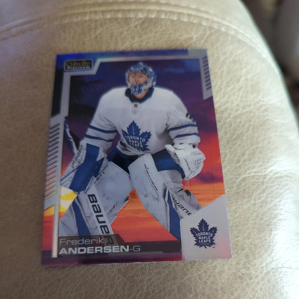 Frederik Anderson 2020-21 O-Pee-Chee Platinum #46 Sunset Parallel Maple Leafs - Image 1 of 2