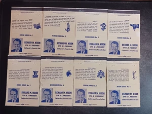 set 8 1971 MATCHBOOKS Rathkamp MATCHCOVER Society Richard Nixon politics - Picture 1 of 3
