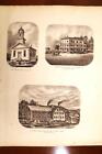 1869 Antique Beers Atlas Engraving Otter Creek House Rutland County Vermont
