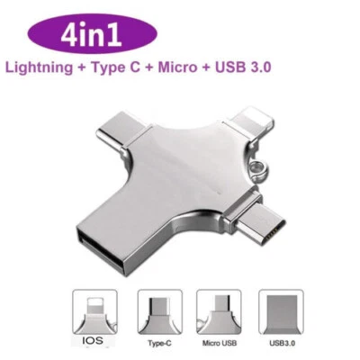 1TB USB 3.0 Type C Flash Drive Memory Stick For iPhone iPad Android Samsung PC - Image 1 of 4