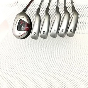 x 274 SET of SIX SLAZENGER DISTANCE Fairway Clubs Five Irons ons Hybraid. - Picture 1 of 9