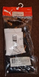 Puma King socks black white new with tag soccer football 2 3  - Picture 1 of 9