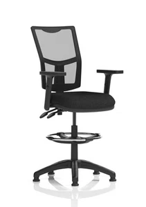 Eclipse Plus Ii Mesh Chair Black Adjustable Arms Hi Rise Kit KC0273 - Afbeelding 1 van 1