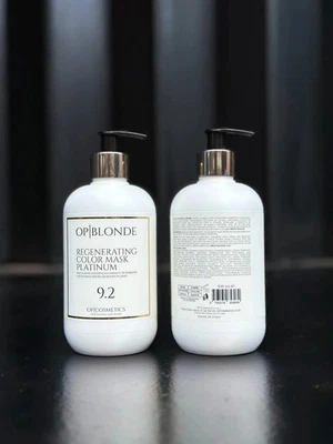 VEGAN-OP/CARE Hair REPAIR/BONDING SYSTEMS Platinium Mask Toner 500ml SLS FREE - Image 1 of 4