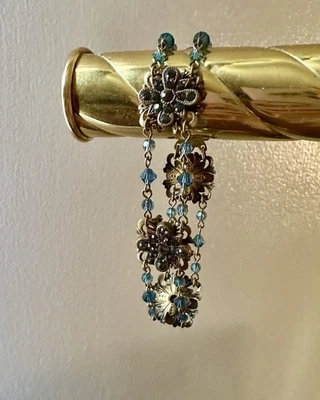 Liz Palacios深蓝色水晶手链 — 第 1/4 张图片