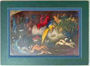 Chagall Hand-signed Print, Abduction of Chloe, Matted - Picture 1 of 2