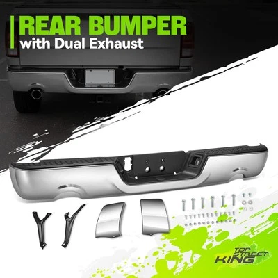 Chrome Rear Bumper Assembly w/o Parking Sensor for Dodge Ram 1500 Classic 09-24 - Image 1 of 4