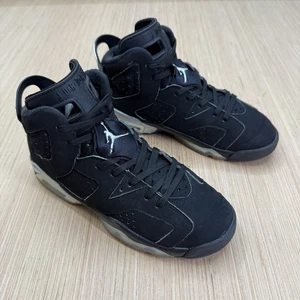 Air Jordan 6 Chrome Retro Größe 5Y GS Schwarz Silber Schuhe 2022 DX2835-001 - Bild 1 von 9