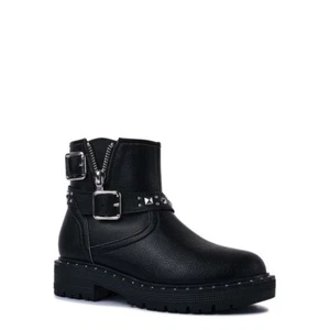 Wonder Nation Little Girl & Big Girl Studded Chelsea Boot-Black-2-NWT - Picture 1 of 3