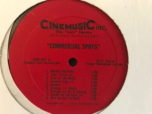 Cinemusic Commerical Spots Jack Shaindlin LP - Picture 1 of 2