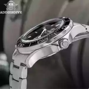 ADDIESDIVE Orologio Uomo Lusso Zaffiro C3 Luminoso Automatico Meccanico Nero - Foto 1 di 7