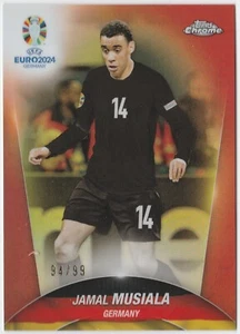 2024 Topps Chrome Uefa Euro TEAM COLOR MATCH Refractor Jamal Musiala /99 GERMANY - Picture 1 of 2