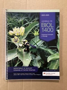2022-2023 BIOL 1400 LAB MANUAL - EXPLORING CONCEPTS IN BIOLOGY - Picture 1 of 1