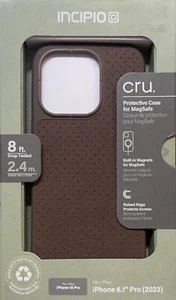 Incipio Apple iPhone 15 Pro Protective Case with MagSafe - Brown Faux Leather - Picture 1 of 5