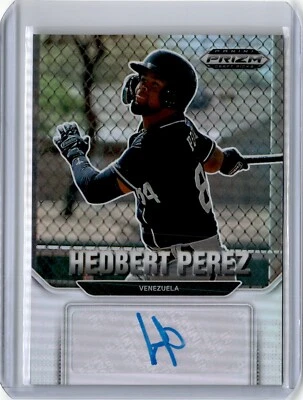 2022 Prizm Draft Picks Silver Refractor Hedbert Perez Auto (B73) A1 Brewers - Image 1 of 2