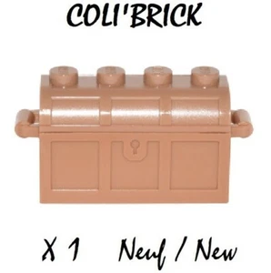 Lego 4738ac 4738 - 1x coffre à trésor Treasure Chest - Medium Nougat - New Neuf - Imagen 1 de 1