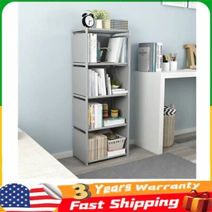 4-Tier Waterproof Bookcase Bookshelf Display Storage Unit Shelving Stand - Picture 1 of 18