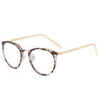 Retro Anti-Blue Light Glasses Metal Rice Nail Flat Lens Myopia Glasses Frame