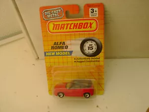 1990 MATCHBOX SUPERFAST MB 15 RED ALFA ROMEO SZ NEW ON CARD - Picture 1 of 5